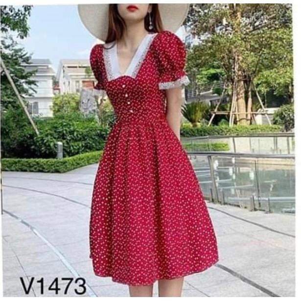 Đầm xòe nữ dự tiệc siêu xinh chất vải voan lụa mịn mát