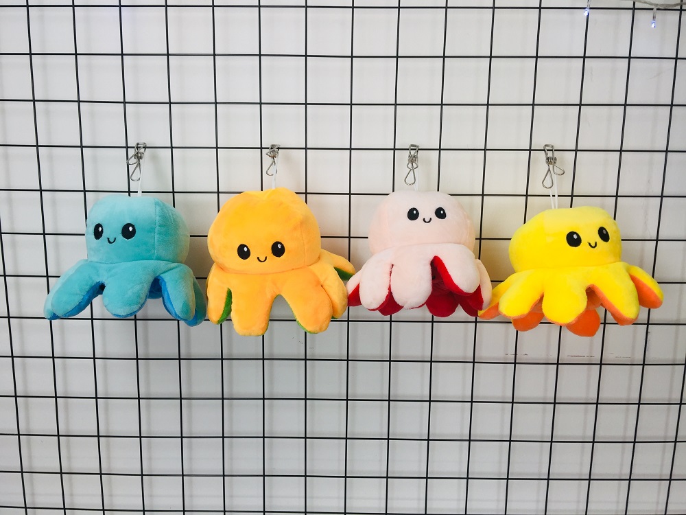 Gấu Bông Thú Bông Bạch Tuộc Cảm Xúc 2 Mặt