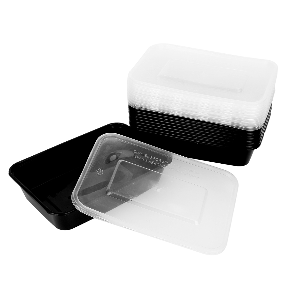 10 Set 16oz Food Prep Meal Storage Containers Lids Lunch Boxes Microwavable