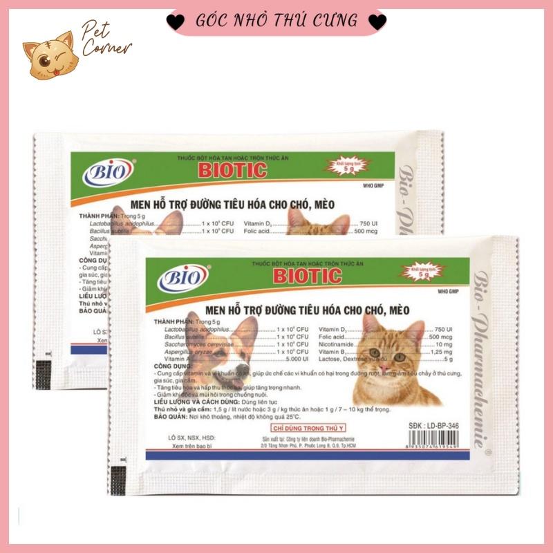 Men tiêu hóa cho chó mèo Biotic 5gr (Hỗ trợ đường ruột cho thú cưng)