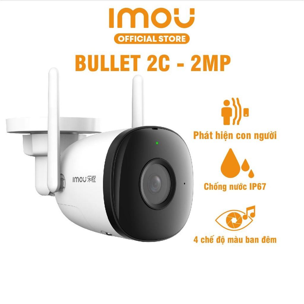 Camera Wifi Imou Bullet 2C (2MP) I Chống nước IP67 | Phát hiện con người I Ghi hình có âm thanh I Hàng chính hãng