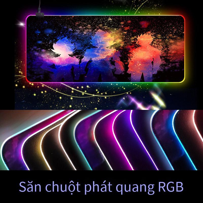 Tấm lót chuột phát sáng giá thấp nhất trò chơi lớn cạnh tranh điện với bàn phím ánh sáng tấm lót chuột rgb tấm lót chuột One Piece Qiaoba Road Flying Pad