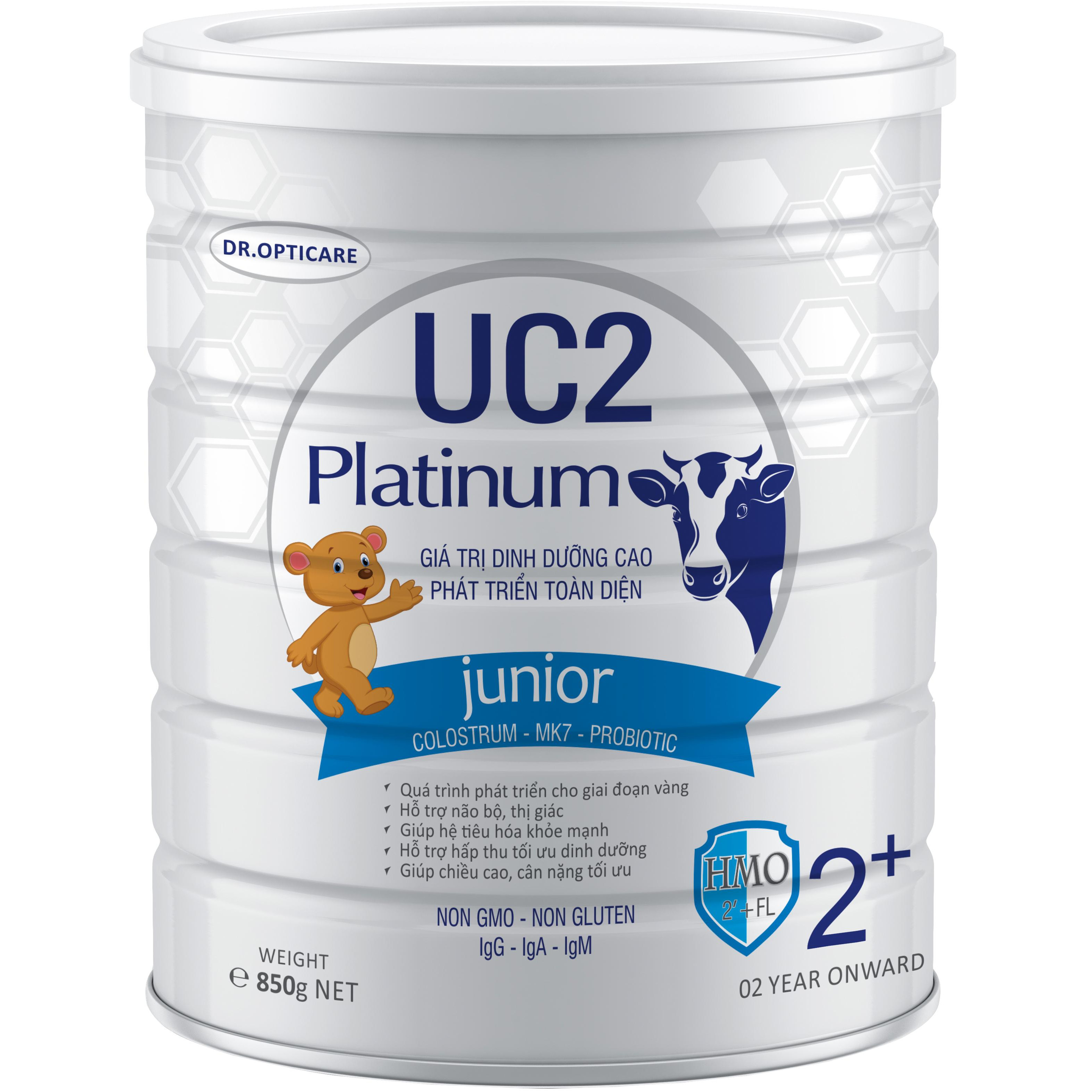 Combo 3 lon Sữa non UC2 Platinum Junior 2+ lon 850g