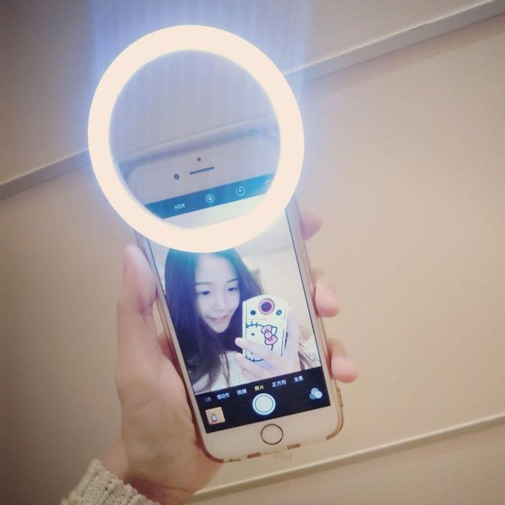 Đèn LED tròn hỗ trợ chụp ảnh selfie cho điện thoại iPhone Android