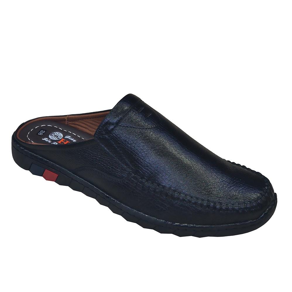 Dép Bít Mũi Nam Da Bò Thật TiTi ĐÔ Cao Cấp GSB2101d