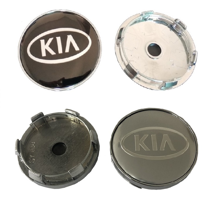 Logo chụp mâm, ốp lazang bánh xe ô tô Kia, đường kính 60mm