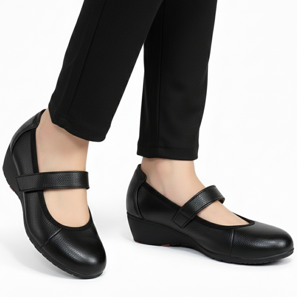 Giày Nữ Búp Bê HÀ NAM Da Bò Thật Thời Trang Cao Cấp 5cm GBBN2058