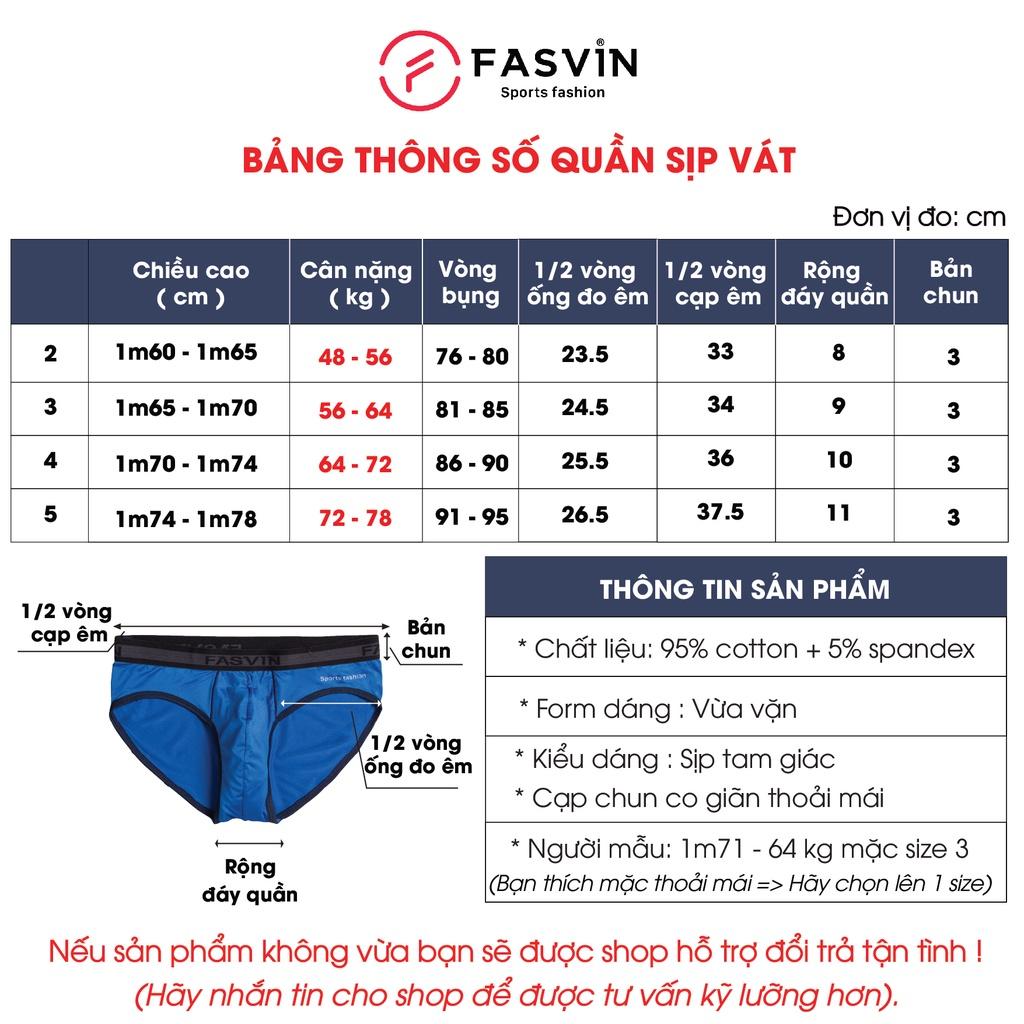 Quần lót nam Fasvin LSV12.HN vải cotton chun co giãn mềm mịn mát mẻ thoải mái