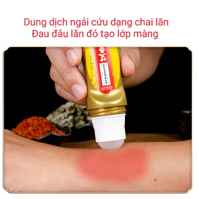 Dung dịch ngải cứu thảo dược dạng lăn.Gel ngải cứu cứu ngải giảm đau xương khớp 50ml