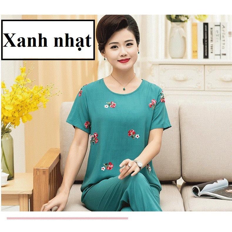 Bộ đồ mặc nhà cho người già, Bộ đồ mặc nhà trung niên_thuytien BỘ QUẦN ÁO CHO BÀ GIÀ