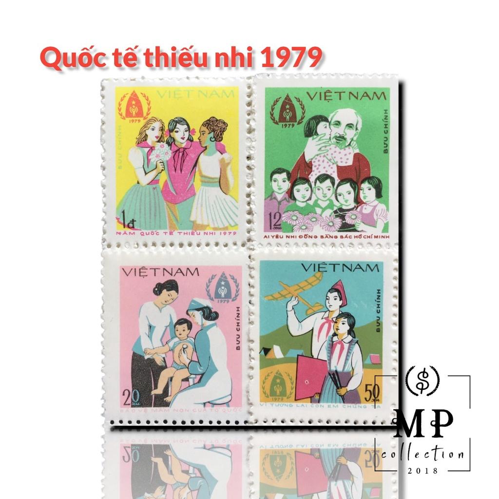Bộ tem sưu tầm xưa Năm Quốc tế thiếu nhi Việt Nam 1979.