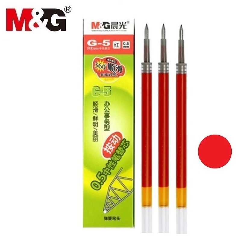 Hộp 20 ruột bút ký gel nước xoay 360 độ M&amp;G G5 thay thế cho bút K35 / 02376 / 1163