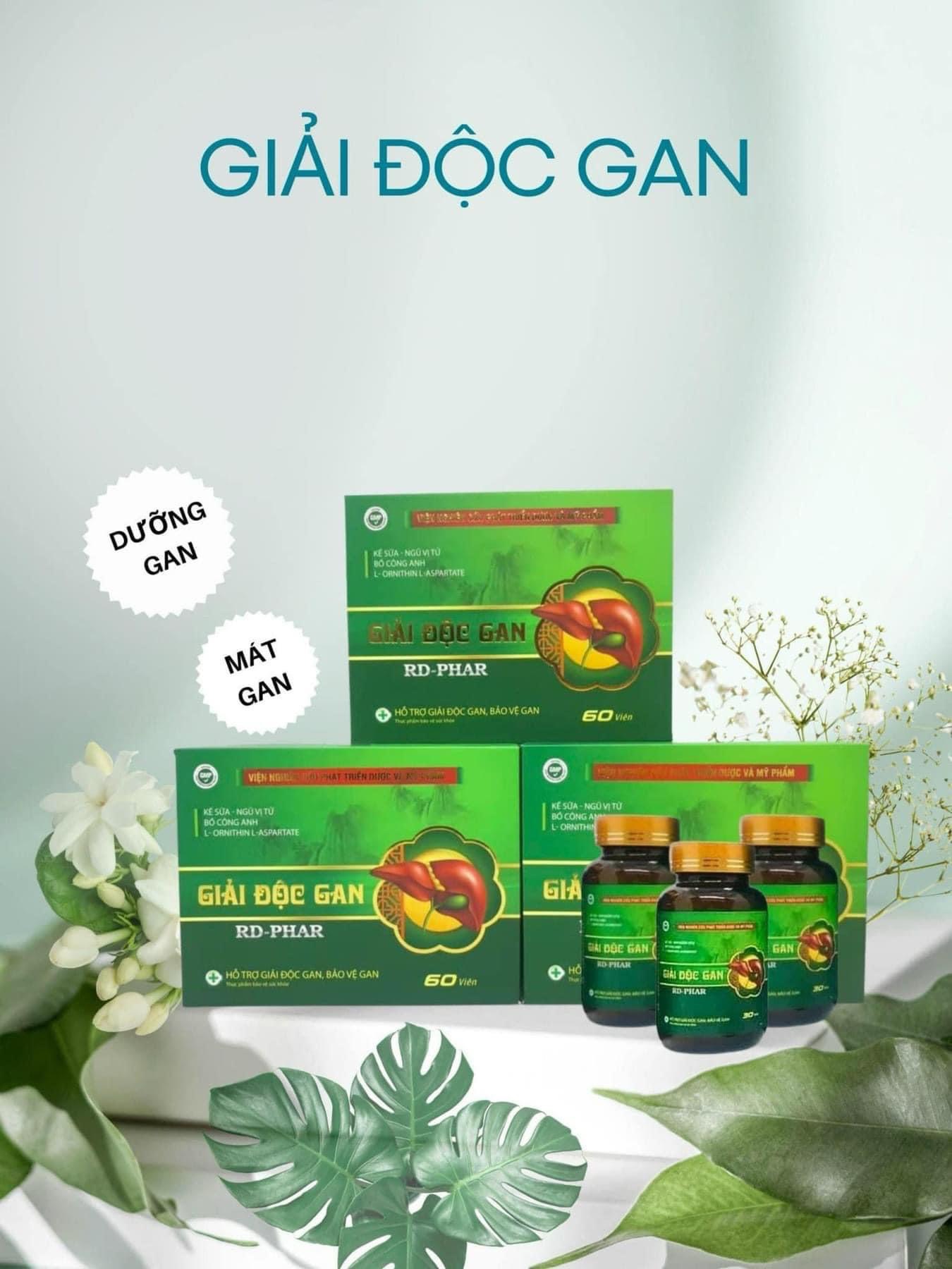 Thải Độc Gan. Loại 2 Hộp 60 Viên. Hỗ Trợ Thải Độc Tăng Cường Chức Năng Gan.