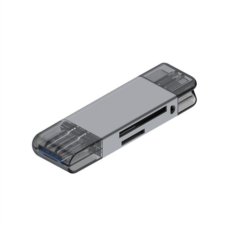 Đầu đọc thẻ hai trong một type-c sang SD + TF kiểu mới nhất Đầu đọc thẻ máy tính bảng điện thoại di động Android type-c