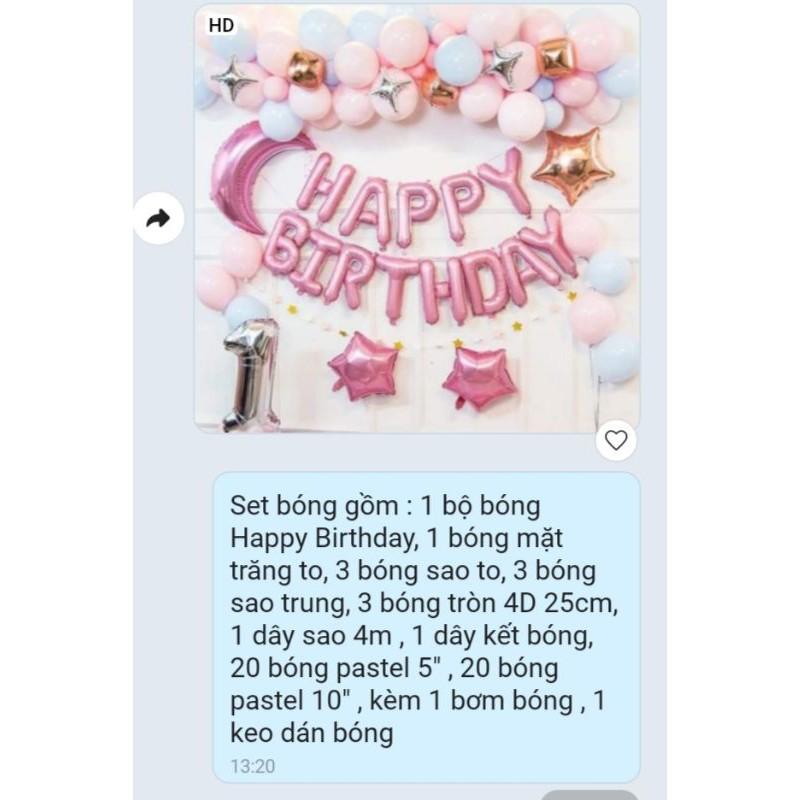 SET BÓNG SINH NHẬT HAPPY BIRTHDAY TÔNG HỒNG MS111