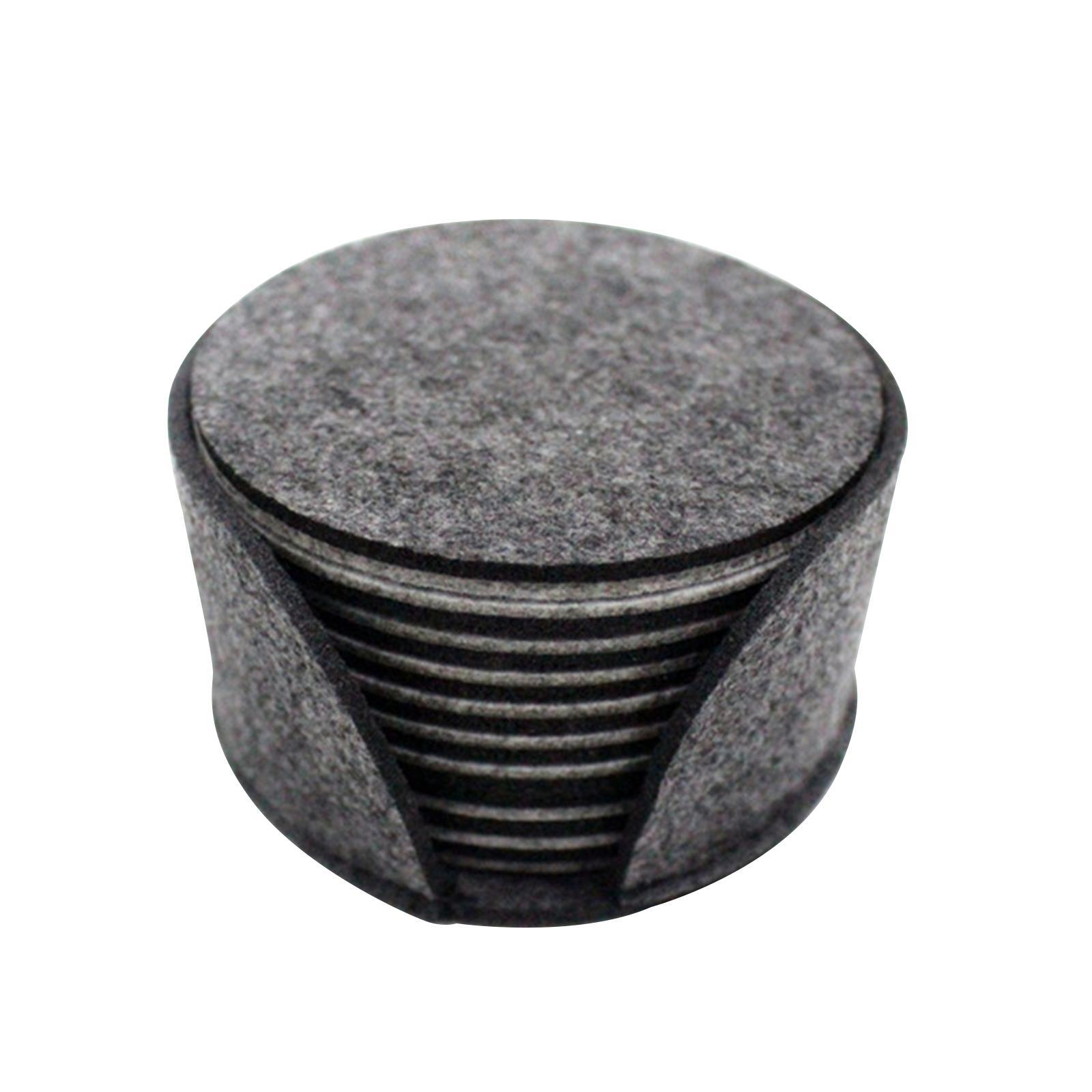 Felt Drink Coasters Set Table Coasters Anti Slip Placemat 10cm for Office