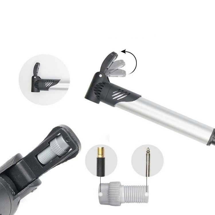 Bơm Xe Đạp Mini Treo Xe Gắn Khung Sườn Có Đế Gắn Sử Dụng Khẩn Cấp 70Psi Siêu Nhẹ GỒM 1 Bơm, 1 giá đỡ,