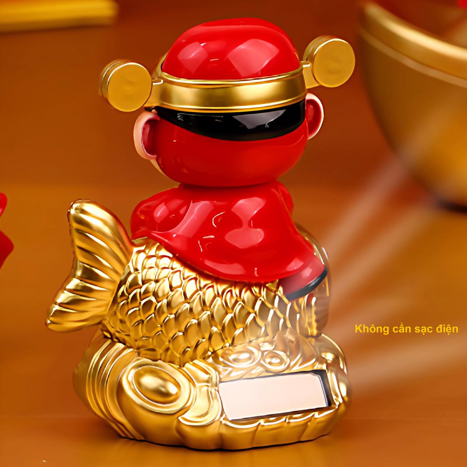 Tượng Thần Tài Cá Lắc - Trang Trí Tết - 8806 - Cá Vàng