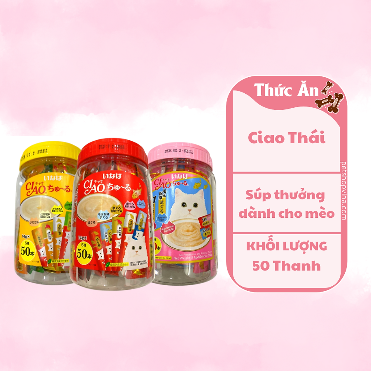 Hình ảnh Súp Thưởng Dinh Dưỡng Ciao Churu Thái Lan Dành Cho Mèo Hộp 50 Thanh