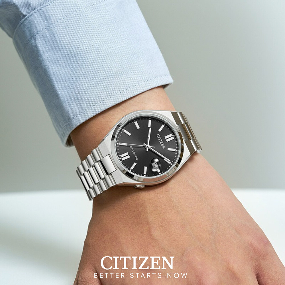 Đồng Hồ Nam Citizen Tsuyosa Dây Thép Không Gỉ Máy Cơ-Automatic NJ0150-81E - Mặt Đen (Sapphire)