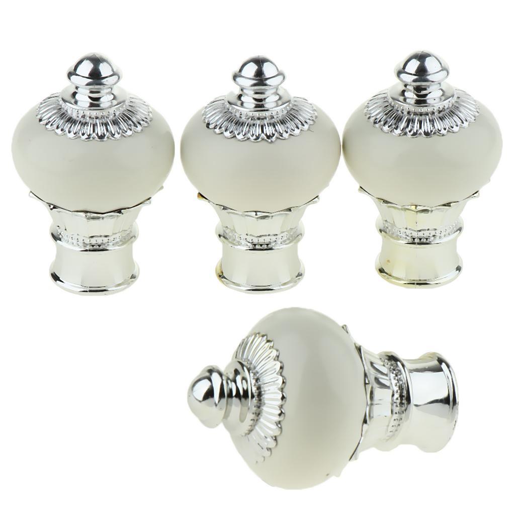 8pcs Novelty Curtain Rail End Kits Dia.*28mm Home Window Improvement