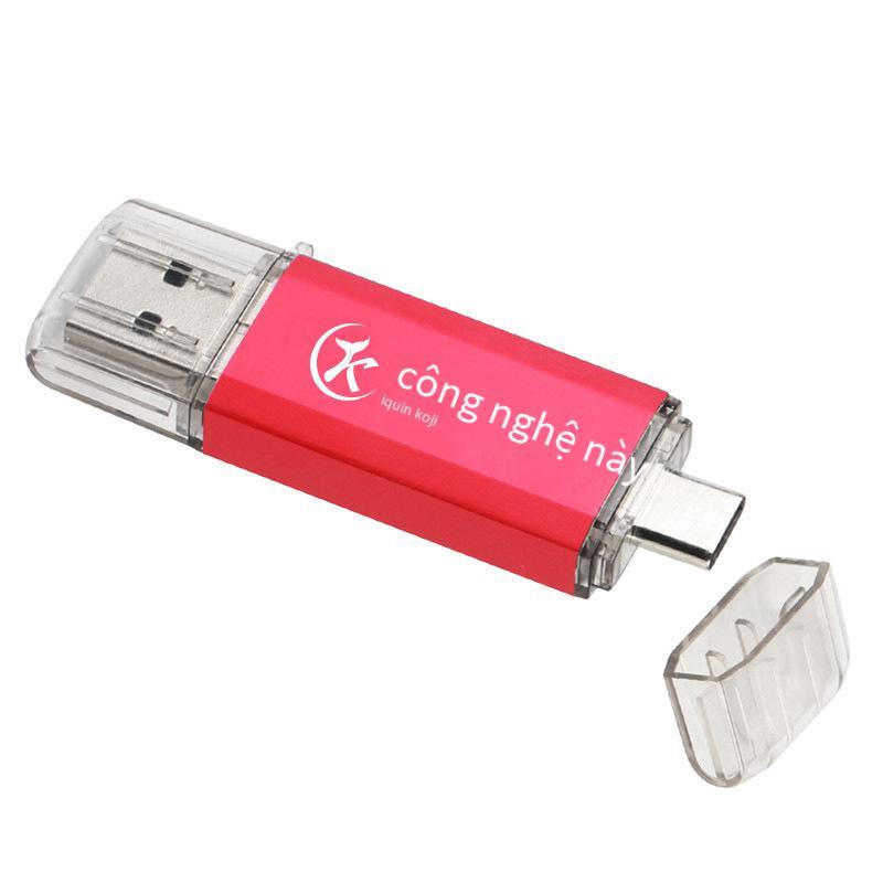 Món quà kinh doanh thuận lợi nhất Đĩa U biểu tượng tùy chỉnh dung lượng lớn 1TB Ổ đĩa flash USB tốc độ cao loại c sử dụng kép cho máy tính và điện thoại di động