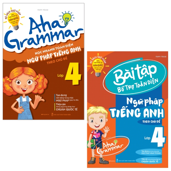 Hình ảnh Combo Aha Grammar - Toàn Diện Ngữ Pháp Tiếng Anh Lớp 4 Theo Chủ Đề (Bộ 2 Cuốn)