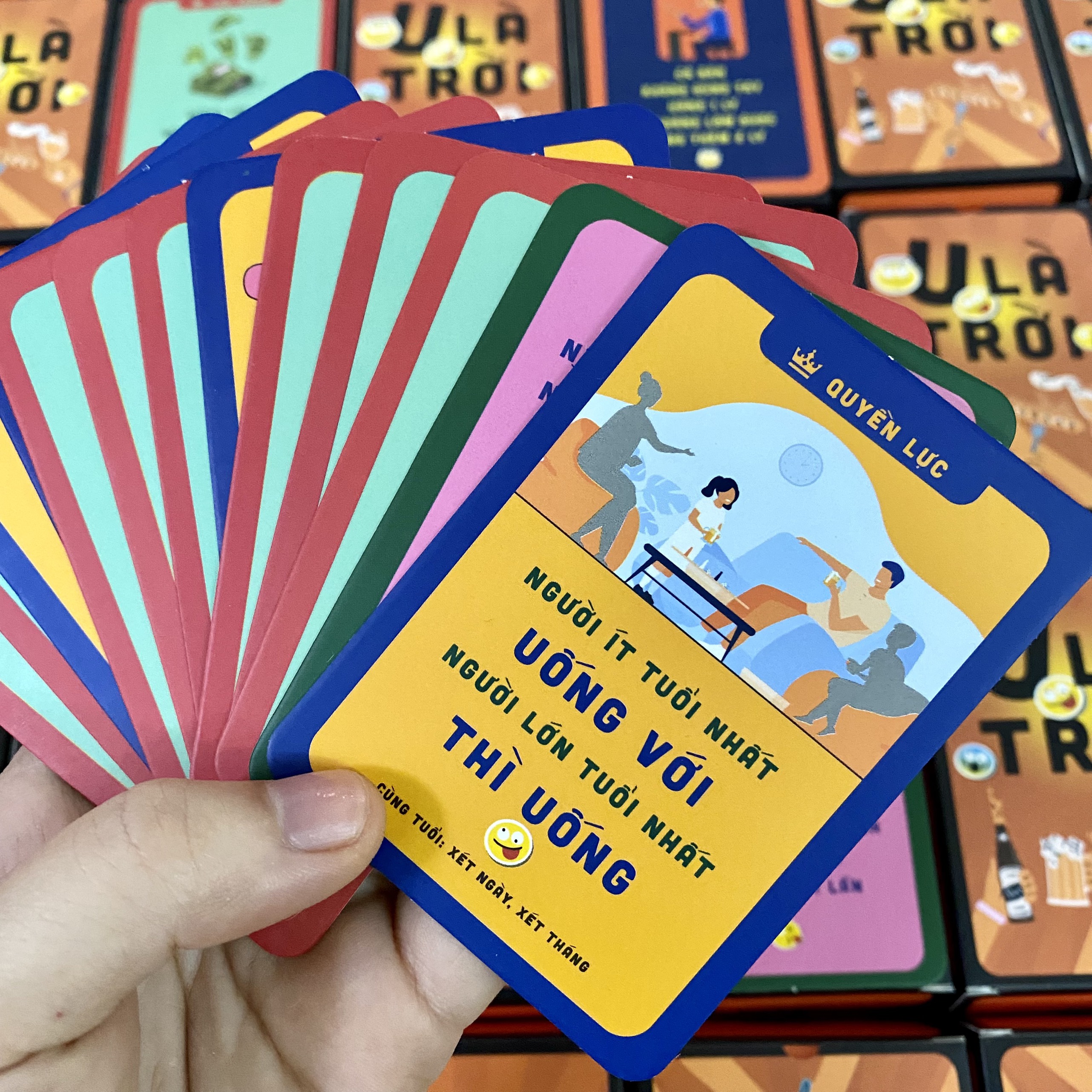 Bộ thẻ bài drinking game nốc out thẻ bài huệ uống thử thách cùng bạn bè cho nhóm cặp đôi 100 lá U Là Trời