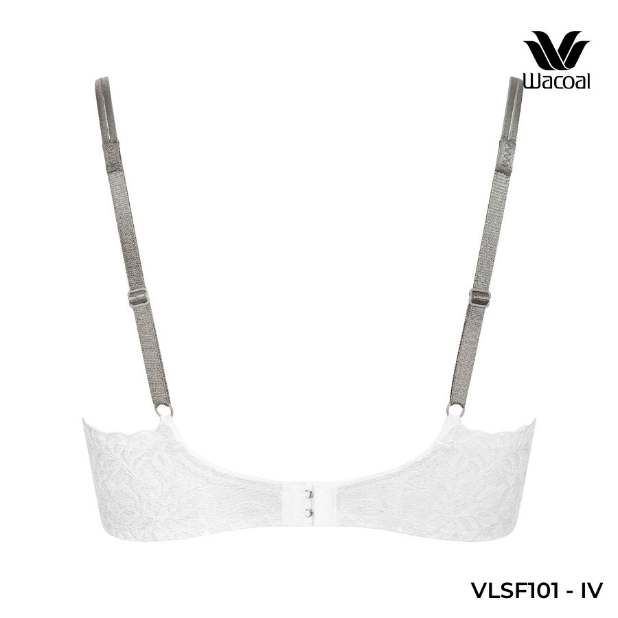 Áo lót Wacoal VLSF101 không gọng, nâng vừa, ren, mút mỏng, full cup - Lecien