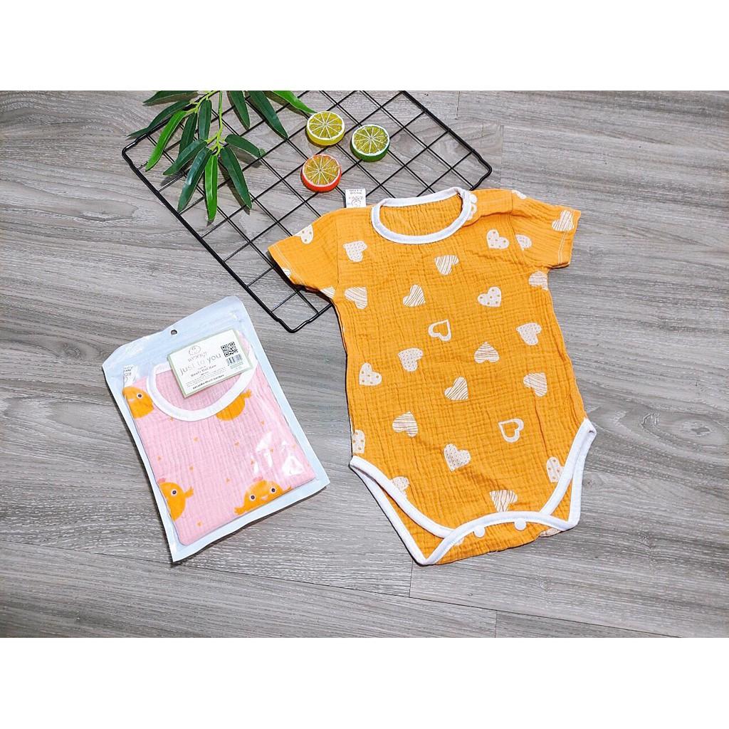 Bộ body Body chíp cộc tay cho bé từ 0 đến 12 tháng tuổi