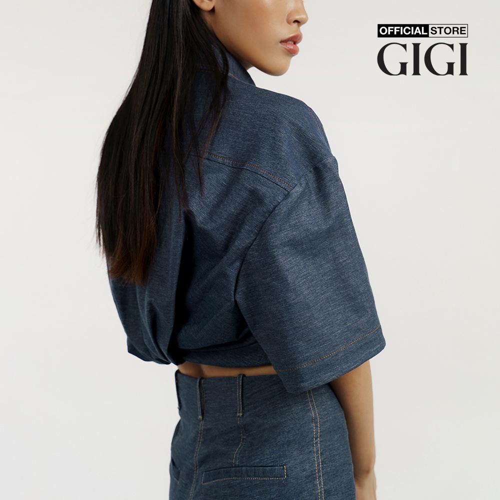 GIGI - Áo sơ mi nữ ngắn tay phom croptop thời trang G1106T221260