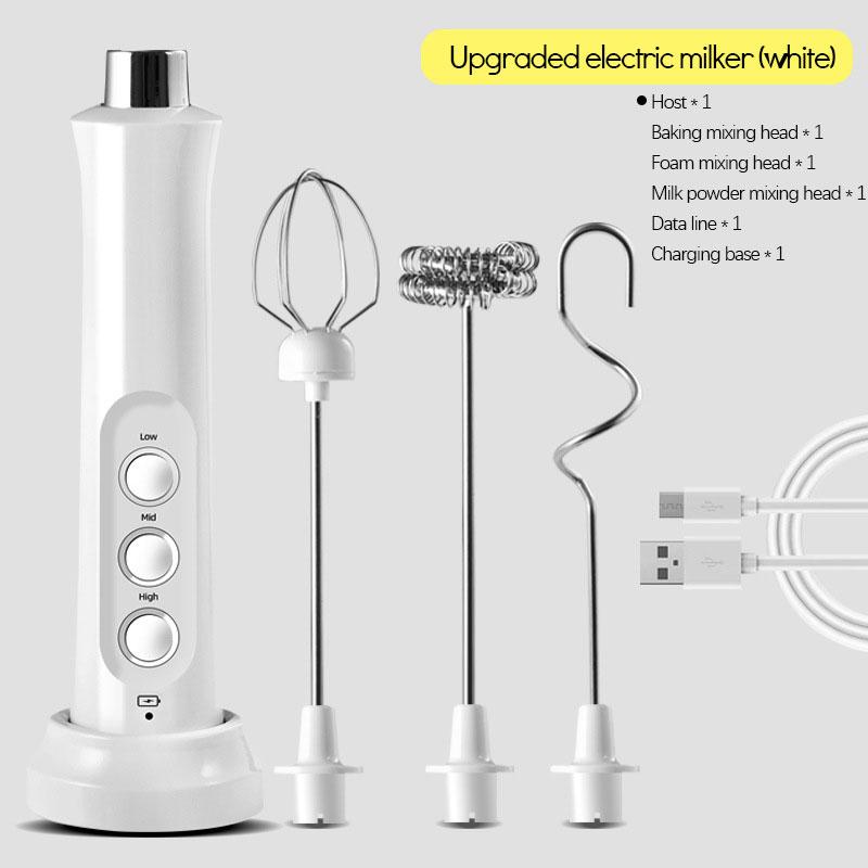 Di Động 3 Trong 1 Sạc Điện Bọt Sữa Máy Tạo Bọt Đánh Trứng Bếp Cầm Tay Foamer Uống Trộn Cà Phê Không Gỉ Cây Đũa Phép