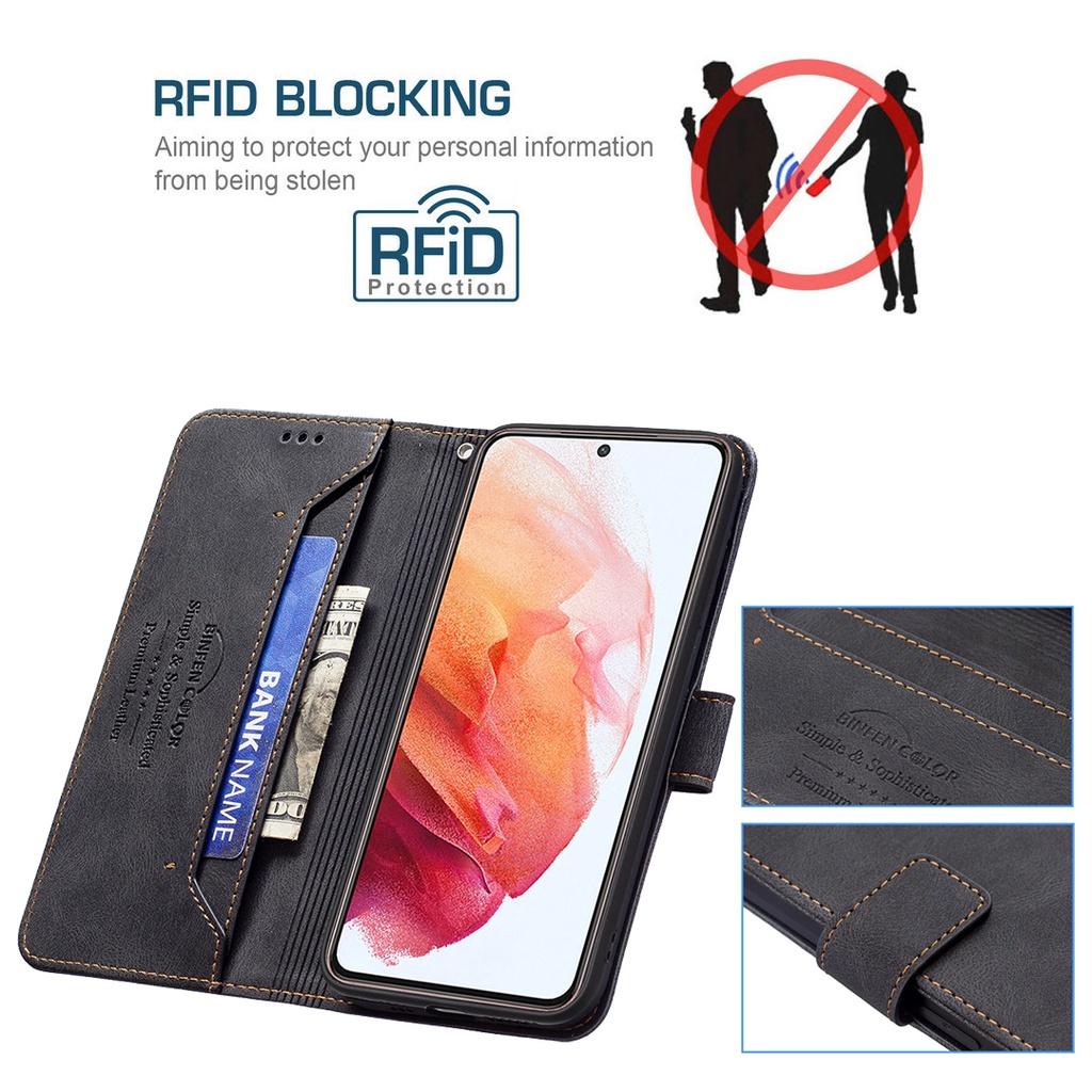 Ốp điện thoại da kiểu ví gập chống trộm cho Samsung Galaxy S20 Plus S20 Ultra S20 FE S21 Plus S21 Ultra S21 FE 5G