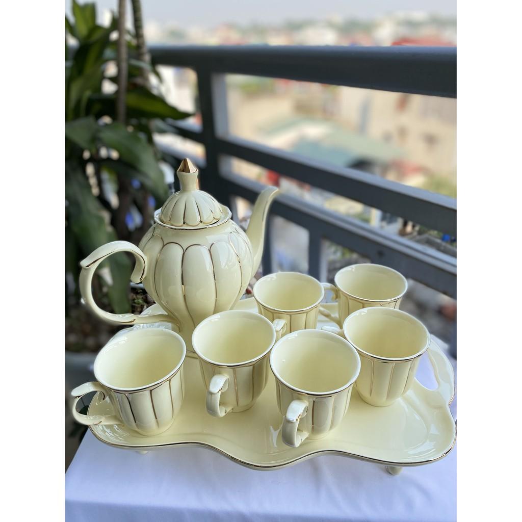 SET ẤM 6 CHÉN TRẮNG SANG TRỌNG, ĐẲNG CẤP