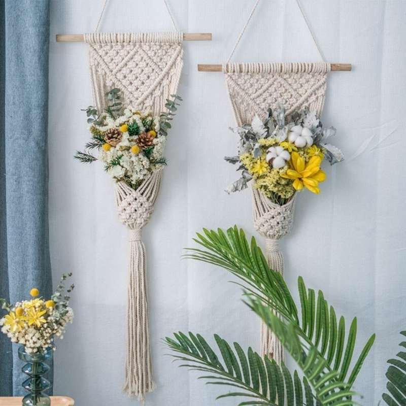 Thảm dệt Giỏ hoa Dreamcatcher vintage sang trọng