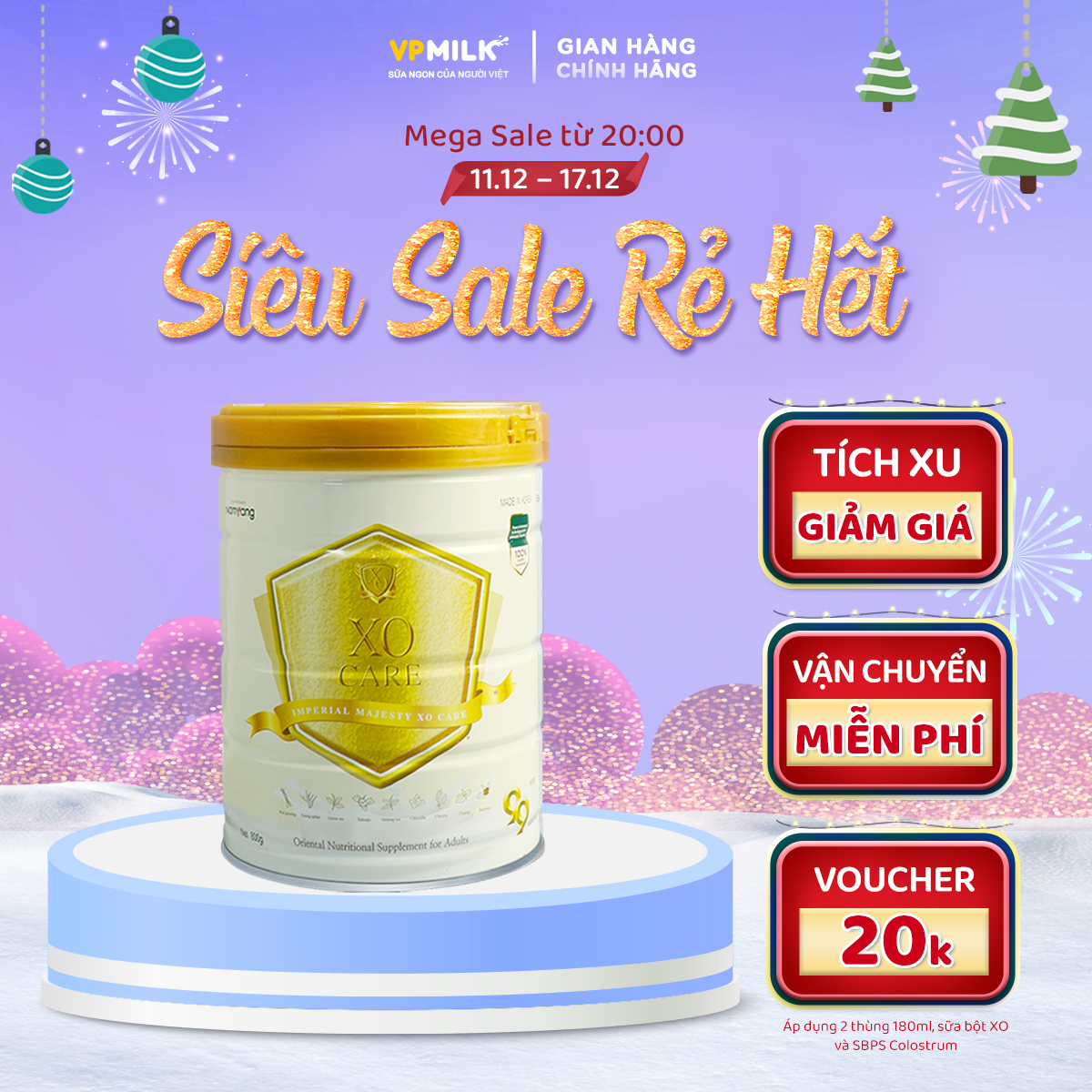 Sữa Bột Namyang Imperial Majesty Xo Care 800G