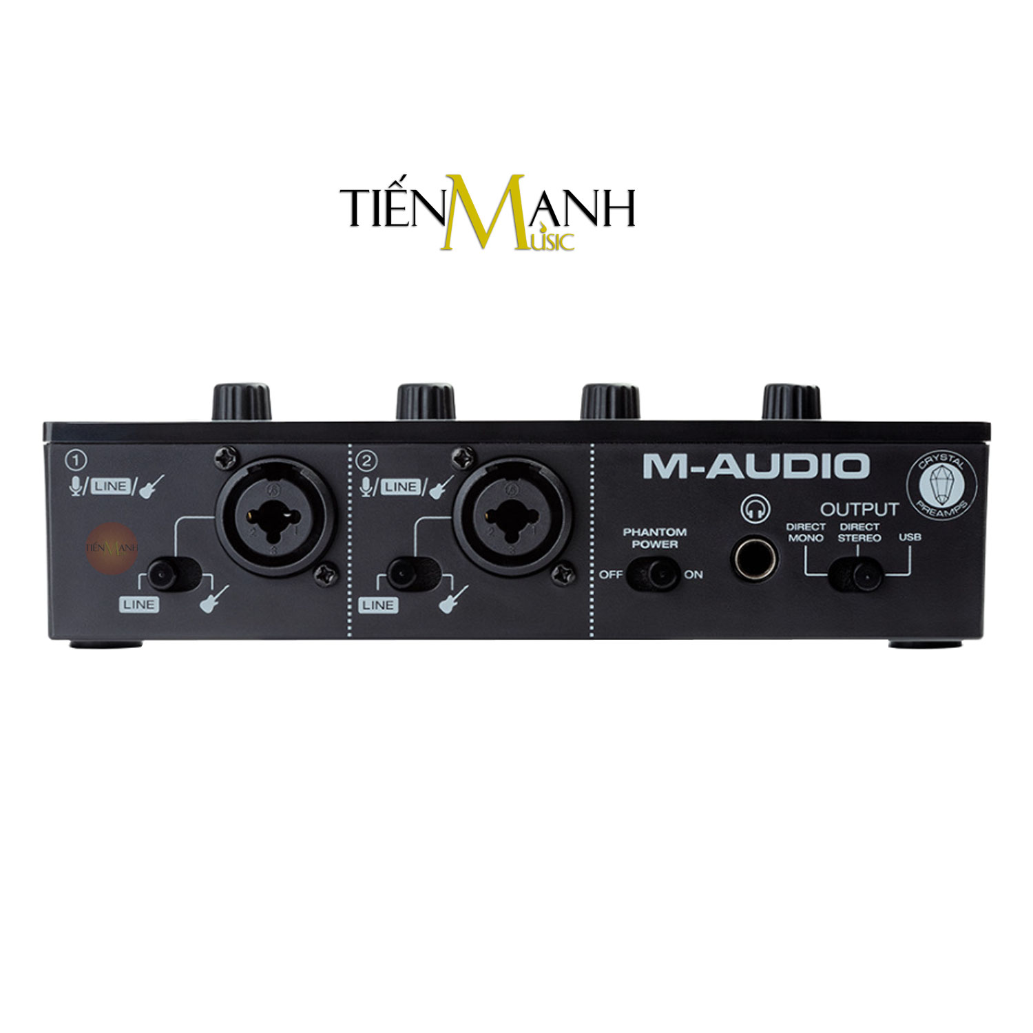 Soundcard M-Audio M-Track Duo - Bộ Thu Âm Thanh Và Livestream MAudio MTrack Audio Interface Sound Card M Track Hàng Chính Hãng - Kèm Móng Gẩy DreamMaker