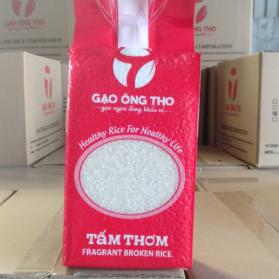 Tấm Thơm ( Tấm Gạo ST25 ) Ông Thọ 1Kg - Cơm mềm dẻo, nấu cơm ăn dặm cho bé, nấu cháo dinh dưỡng cho người già và trẻ nhỏ, cơm tấm gia đình