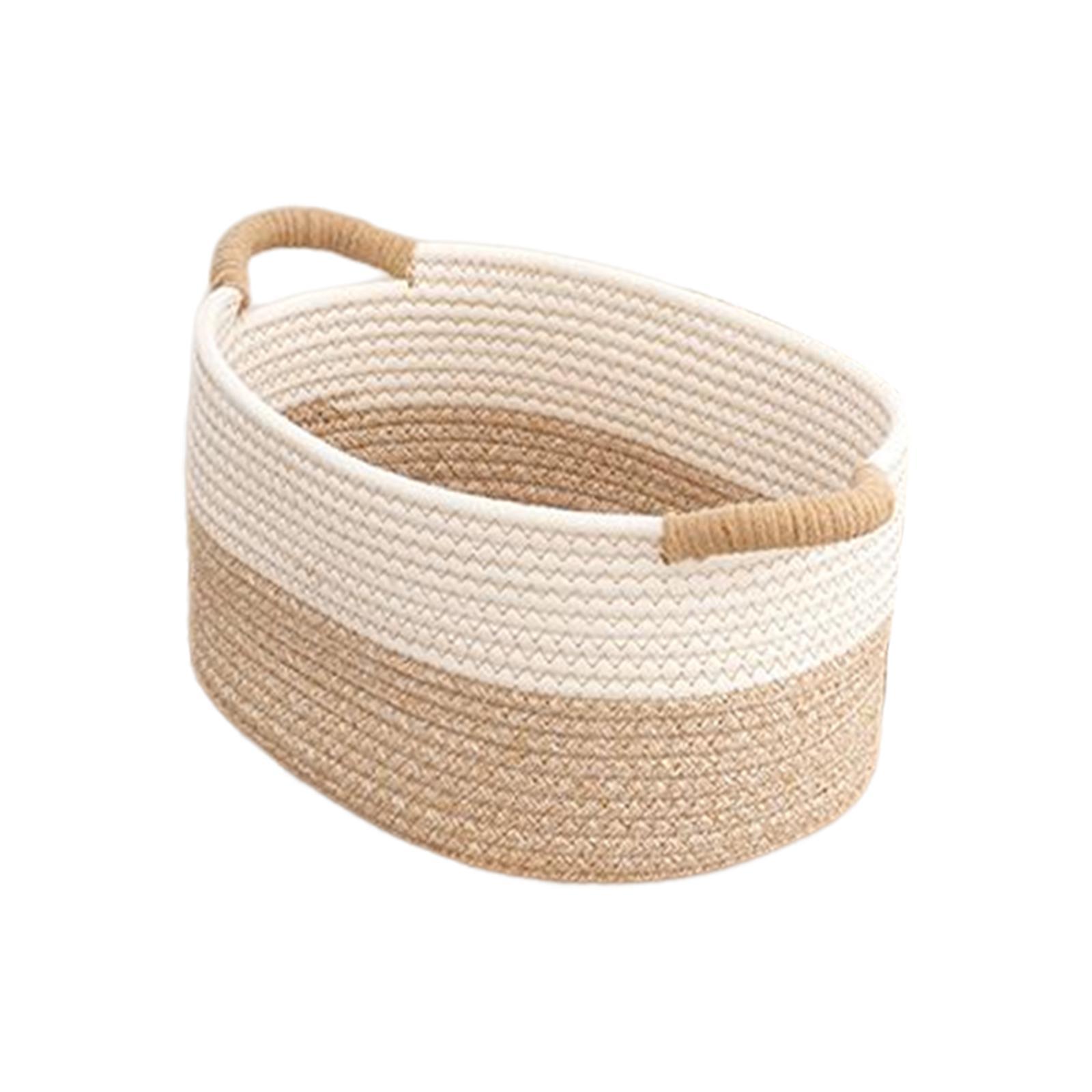 Cotton Rope Woven Storage Basket Large Capacity for Magazines