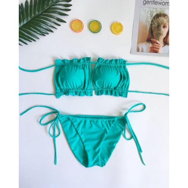 Bikini viền bèo cúp ngang(7 màu)