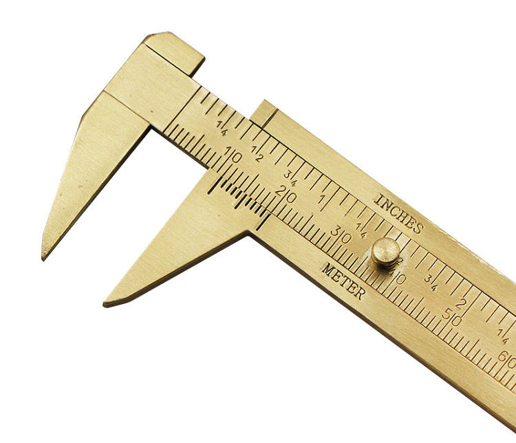 Thước kẹp cơ khí mini 8cm bằng đồng chắc chắn, bền bỉ bỏ túi tiện lợi