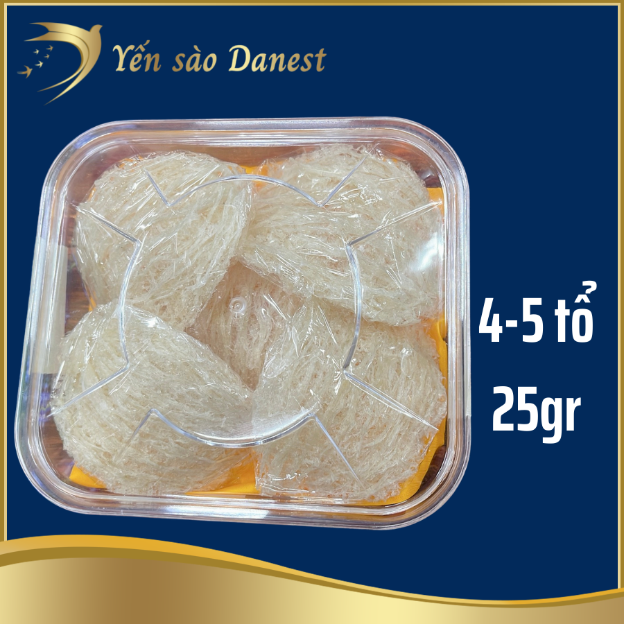 Yến tinh chế 1 lớp sợi 4-5 tổ 25gr - Tổ yến nguyên chất không pha trộn - Không tẩm đường - Tặng kèm phụ gia chưng yến - Yến sào Đỗ Thị Toán