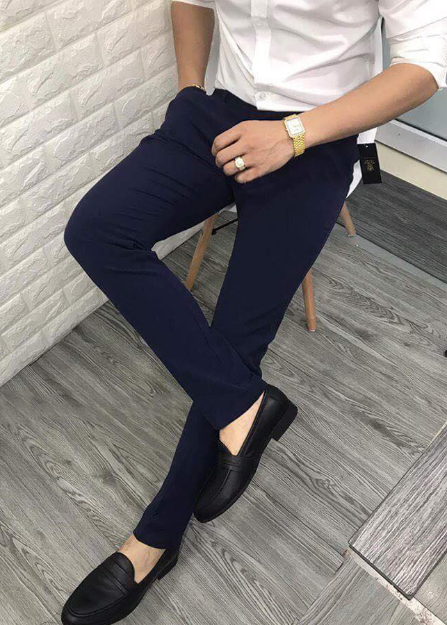 Quần Âu Nam Màu Xanh Than Dáng Ôm XANHTHAN02