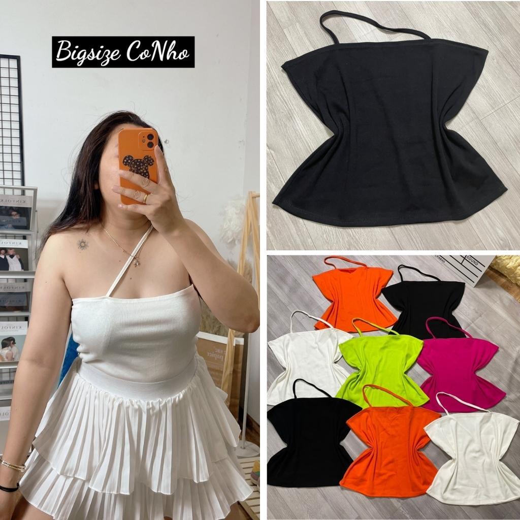 Áo dây croptop bigsize nữ vải borip Thái loại 1 co giãn thoải mái từ58kg-95kg A15