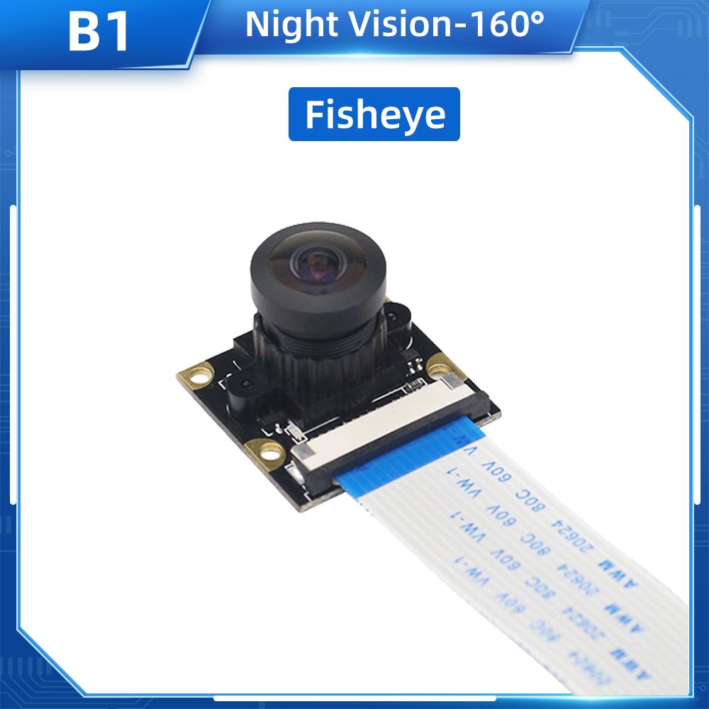 Raspberry Pi 4 Camera 5MP Night Vision 1080p góc rộng tùy chọn Fisheye IR-Cut Camera cho Raspberry Pi 4B 3B 3B Zero