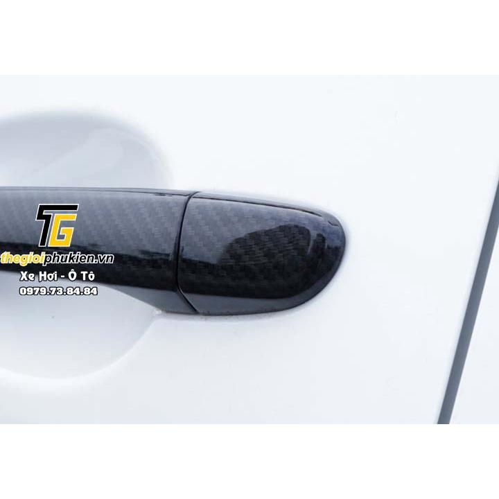Ốp tay nắm cửa xe Mazda CX-3, CX3 nhựa ABS vân carbon cao cấp