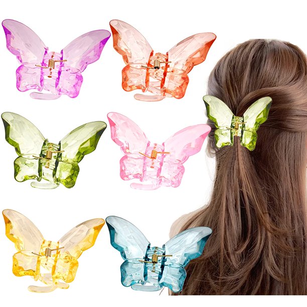 Kẹp tóc con bướm pha lê solid - Kẹp tóc càng cua con bướm phong cách Hàn Quốc - Kẹp tóc đẹp cho lady -KB2