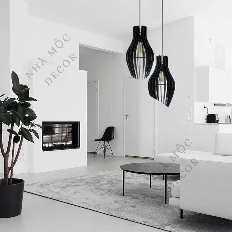 Đèn gỗ thả trần trang trí mẫu TT01