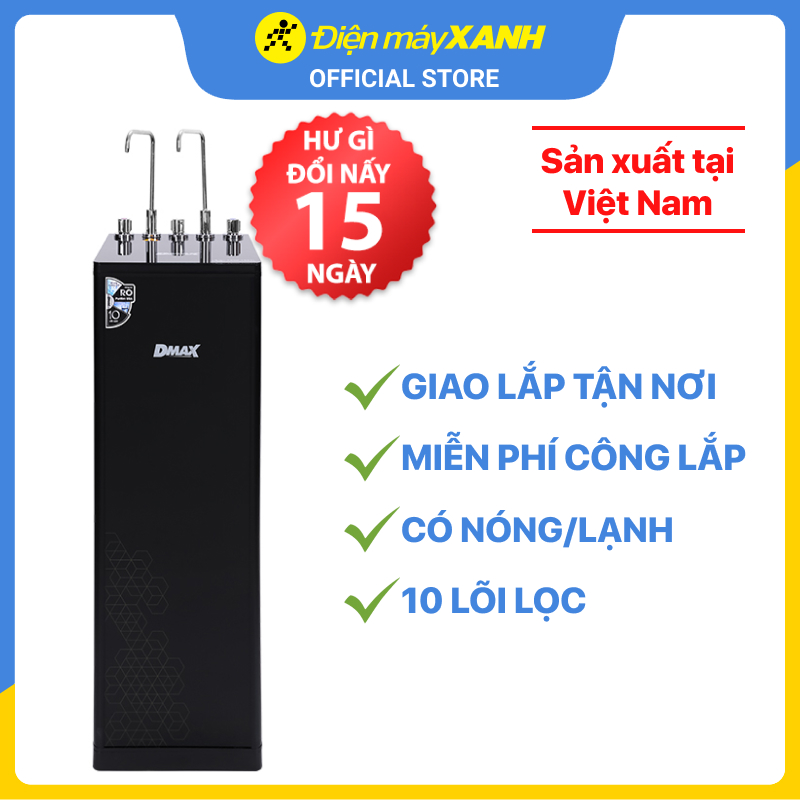 Máy lọc nước RO nóng nguội lạnh Dmax LNT003 10 lõi - Hàng chính hãng - Giao hàng toàn quốc