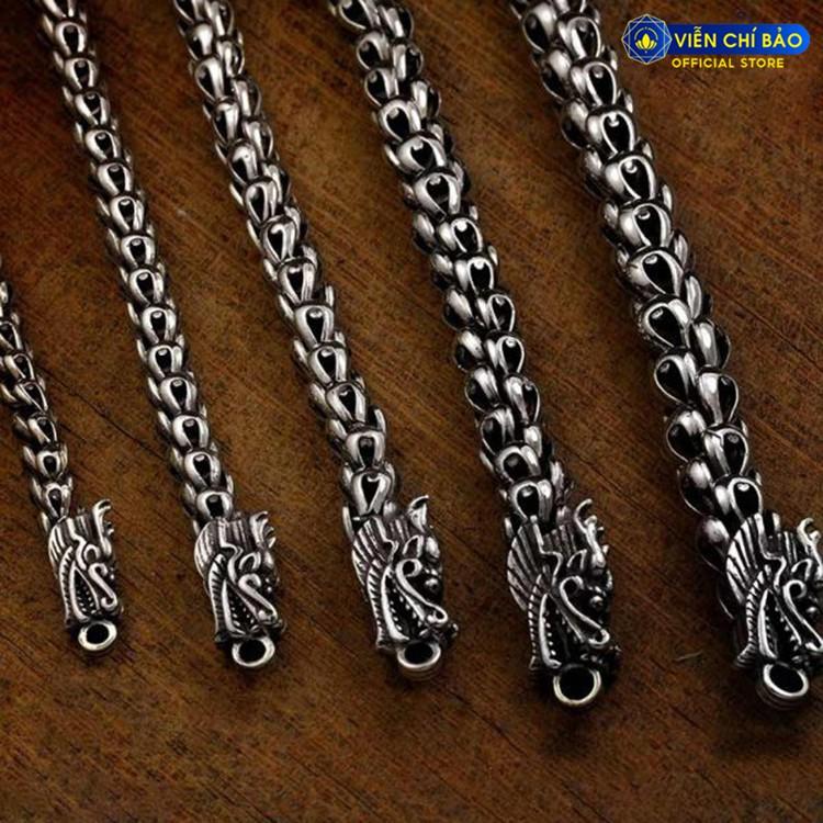 Vòng cổ nam, dây chuyền bạc nam Vảy rồng chất liệu bạc Thái 925 thương hiệu Viễn Chí Bảo D100126 D100072